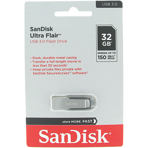(image for) SanDisk SDCZ73-032G-G46 32GB Ultra Flair USB 3.0 Flash Drive فلاش من ساندسك